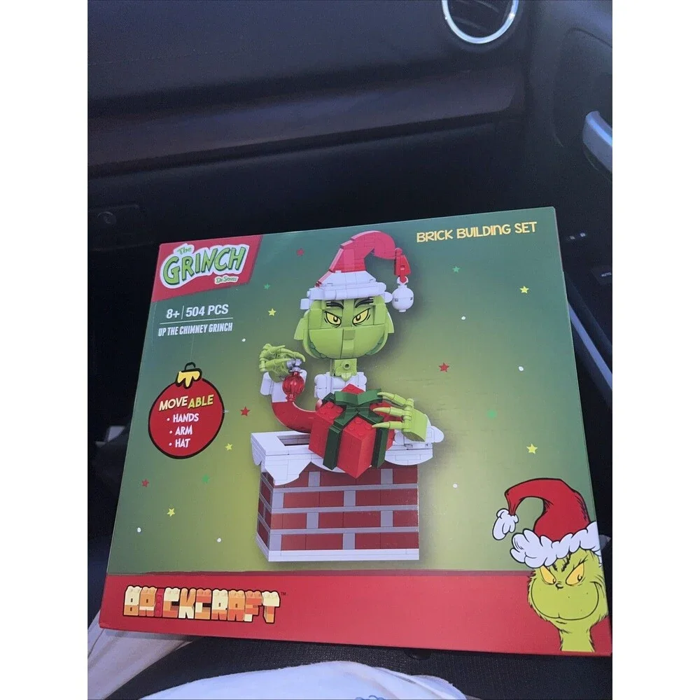 BrickCraft Up The Chimney Grinch 504pc Christmas Holiday Brick Building Kit *NEW